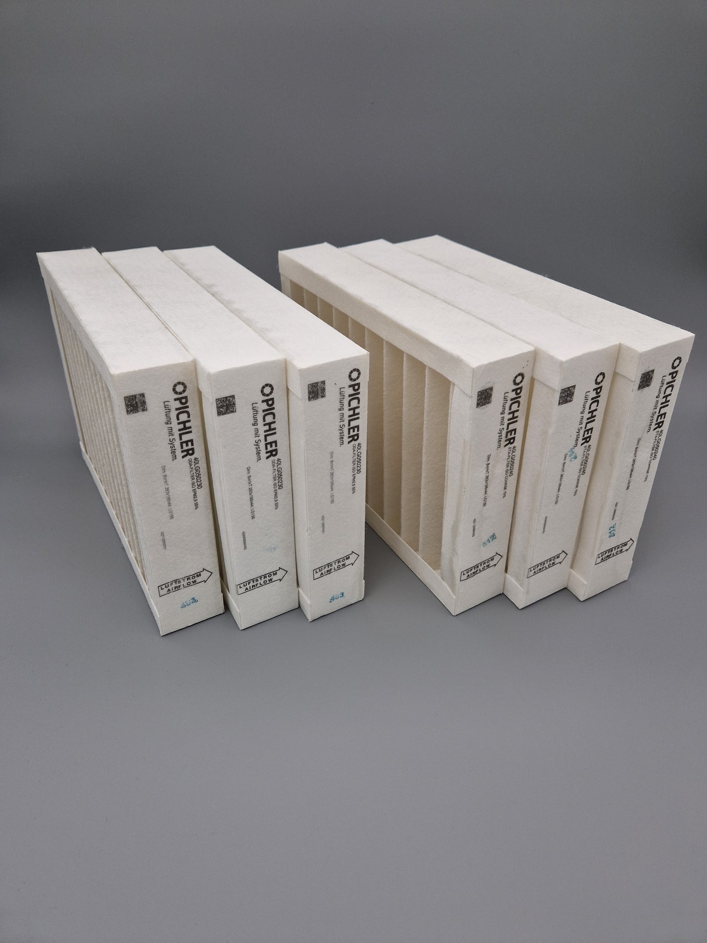 Pichler LG150 ORIGINAL Filterset bestehend aus 3x Zuluft + 3x Abluft
